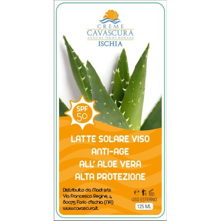 LATTE SOLARE VISO ANTI AGE SPF 50 ALL'ALOE VERA 125ML